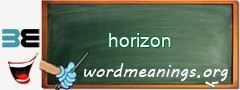 WordMeaning blackboard for horizon